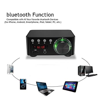 Amazon.co.jp: パワーアンプ, 100WオーディオHIFI Bluetooth 5.0